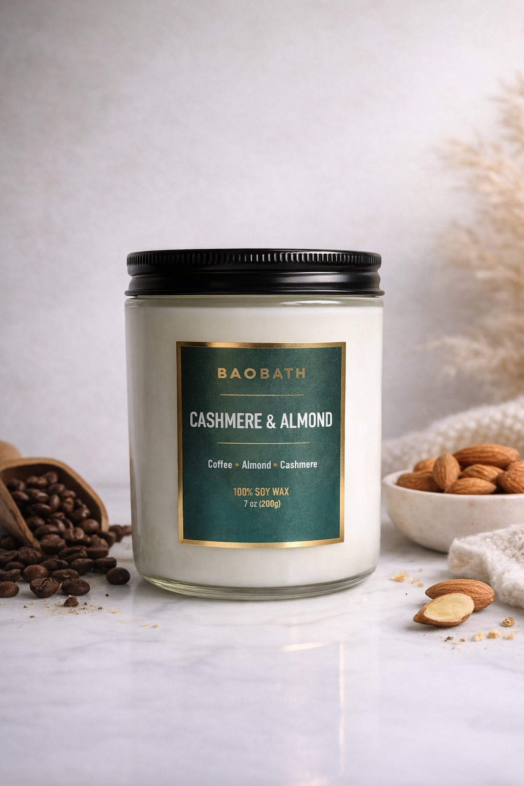 Baobath mała świeca sojowa Cashmere & Almond