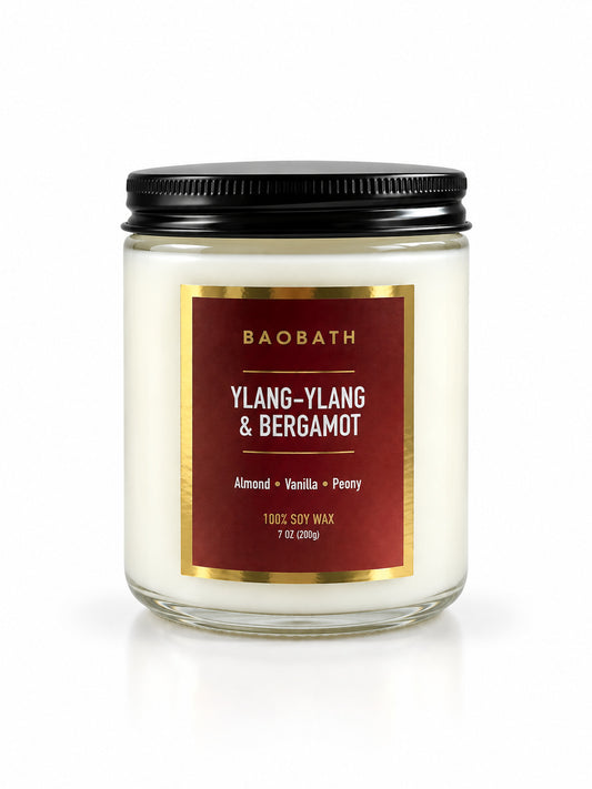 Baobath mała świeca sojowa Ylang-Ylang & Bergamot