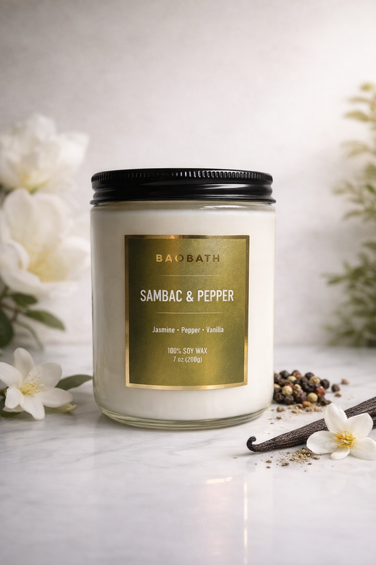 Baobath mała świeca sojowa Sambac & Pepper