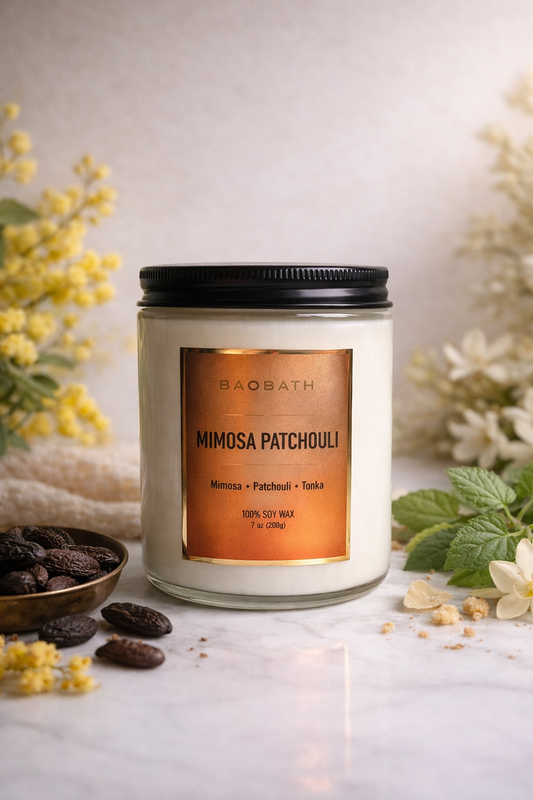 Baobath mała świeca sojowa Mimosa & Patchouli