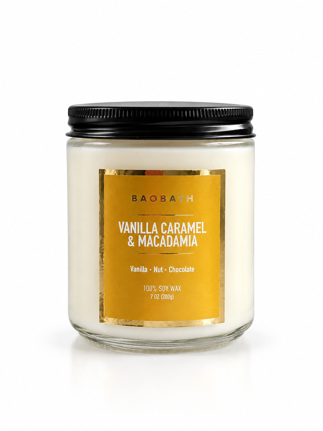 Baobath mała świeca sojowa Vanilla Caramel & Macadamia