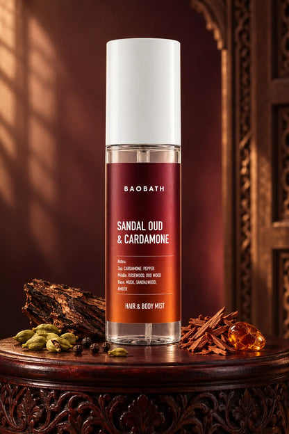 Mgiełka do ciała i włosów Sandal Oud & Cardamone 135 ml
