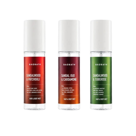 Zestaw trzech mgiełek zapachowych SANDALWOOD COLLECTION 3x135ml
